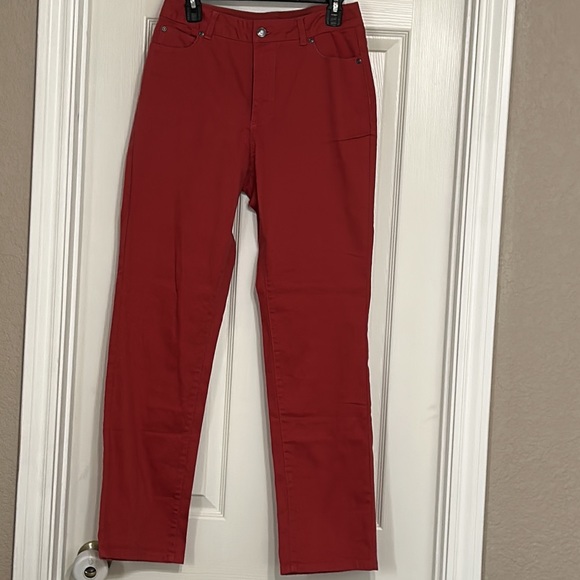 Dreamflex Five Pocket Jeans Vintage Red Size 6 - Picture 2 of 5